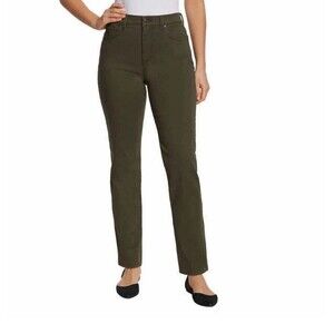 NWT Gloria Vanderbilt Amanda High Rise Tapered Leg Jeans Green- Size 6x31
